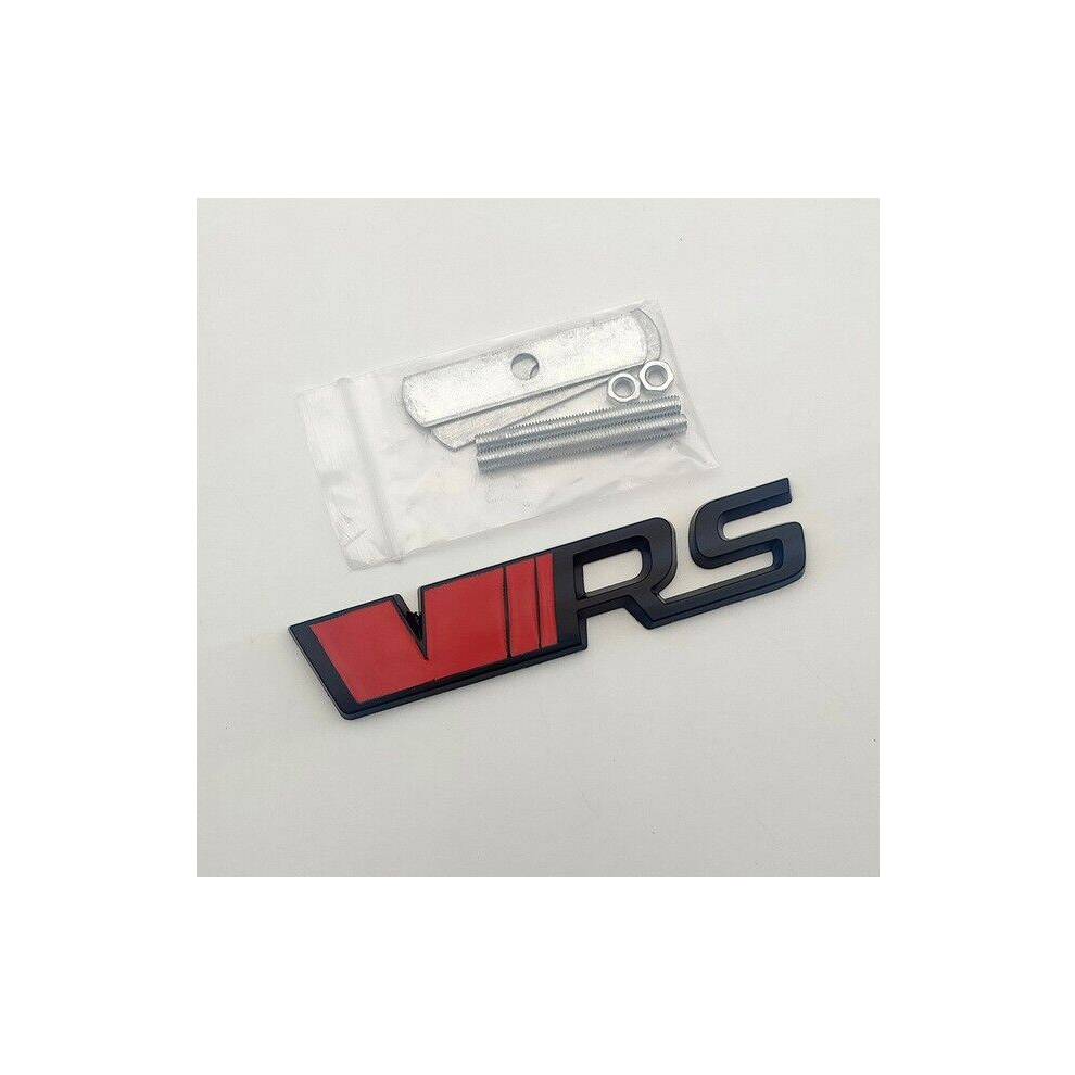 Vrs 3D Front Grill Emblem Badge Kit For Skoda Fabia Octavia Black 8381923451615