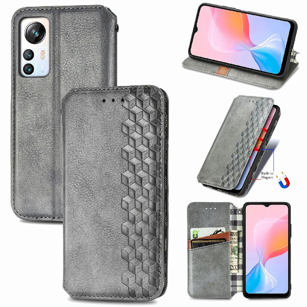 ( ) Case For Blackview A85 Leather Case Wallet Function Flip Cover Exquisite Business Fashion Design Gray 764499984790