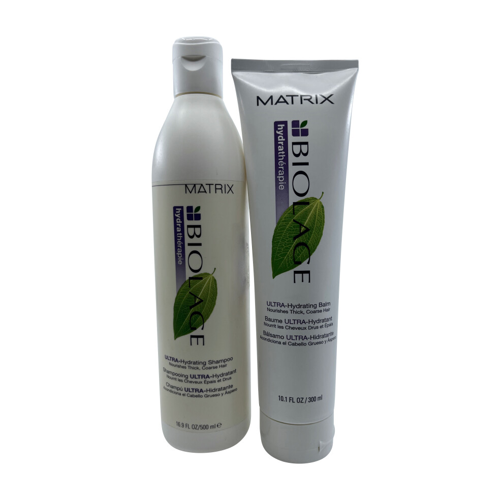 Matrix Biolage Ultra Hydrating Shampoo 16.9 OZ & Balm 10.1 OZ Set Thick Hair