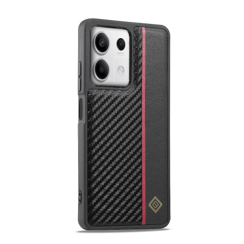 Case For IPhone 13 Pro Max With Red Vertical Stripes Microfibre Lining Inside High Quality Clipless 2-in-1 Bottom Shell Aluminium Metal Logo Carbon