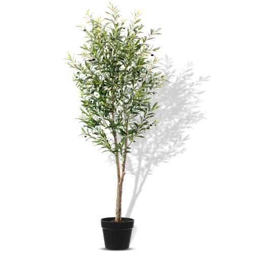 Artificial 180cm Olive Tree Fake Plant 48Pcs Olives Pot Indoor Décor - 6Ft