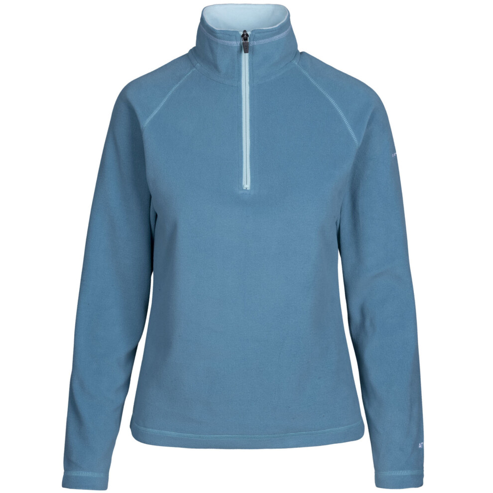 (M, Storm Blue) Trespass Womens Skylar Outdoor Walking 1/2 Zip Pullover Fleece Jumper