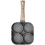 4 Hole Omelet Pan Wooden Handle Frying Pan Egg Cookers 4