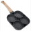 4 Hole Omelet Pan Wooden Handle Frying Pan Egg Cookers 1