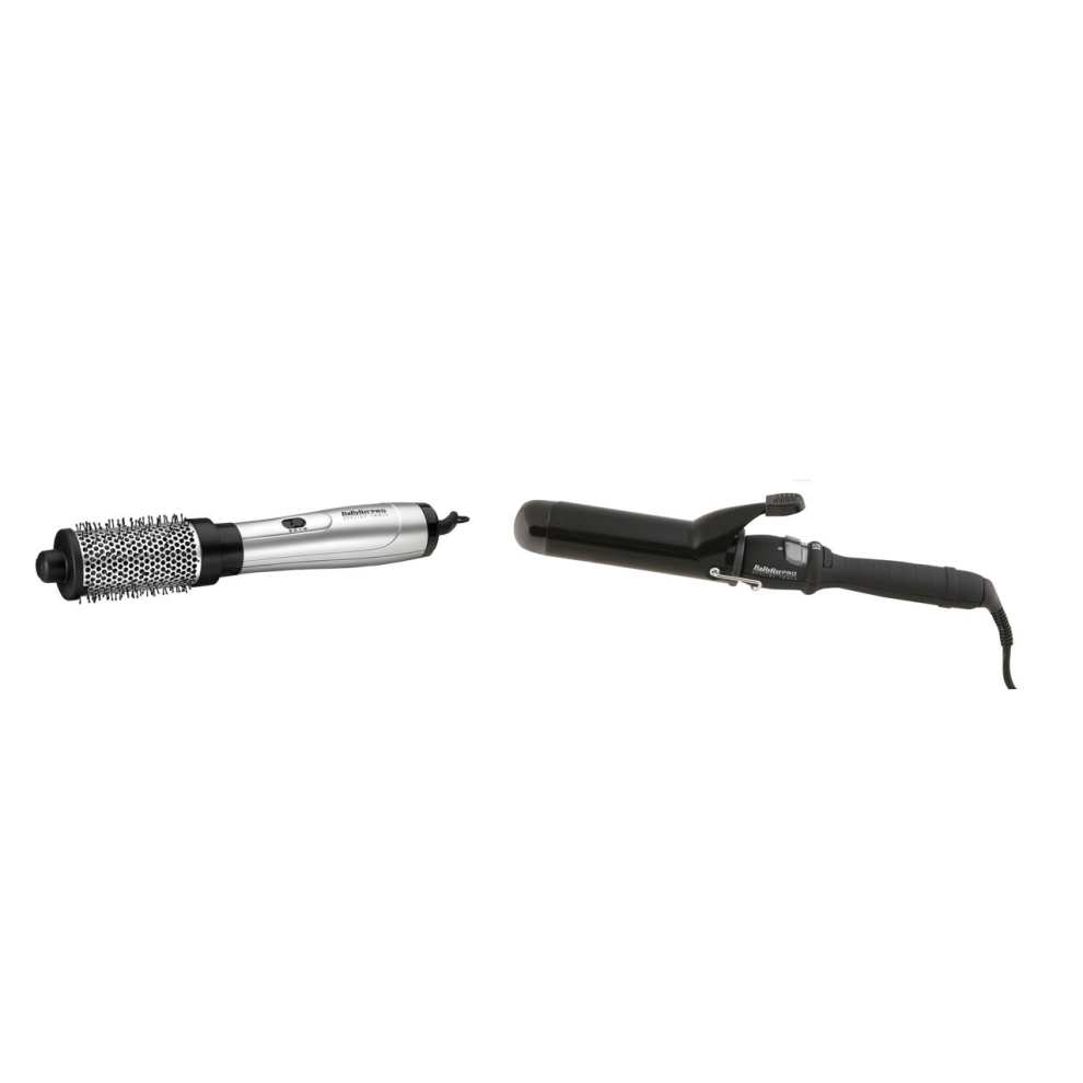 Babyliss Pro Ionic Hot Air Styler Brush 34mm and Dial-A-Heat Tong 32mm