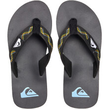(2.5 UK, Black/Green) Quiksilver Kids Molokai Stitchy Summer Beach Pool Sandals Thongs Flip Flops
