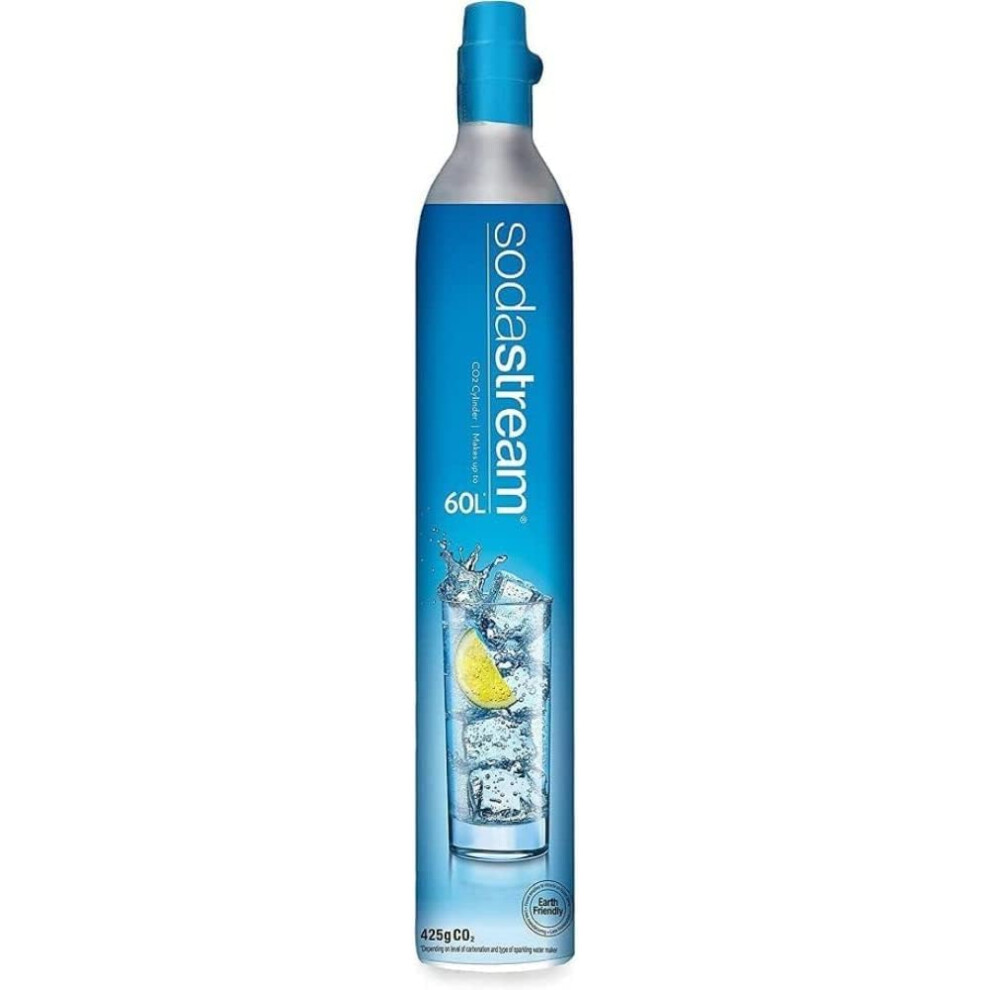 SodaStream 60 Litre Spare Gas Cylinder Sparkling Water Maker CO2 Making Fizzy Carbonated Water Blue Gas compatible Spirit Crystal Touch Genesis Power