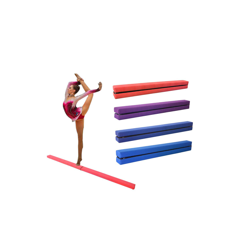 (Pink) Dripex Folding Gymnastics Balance Beam 7FT