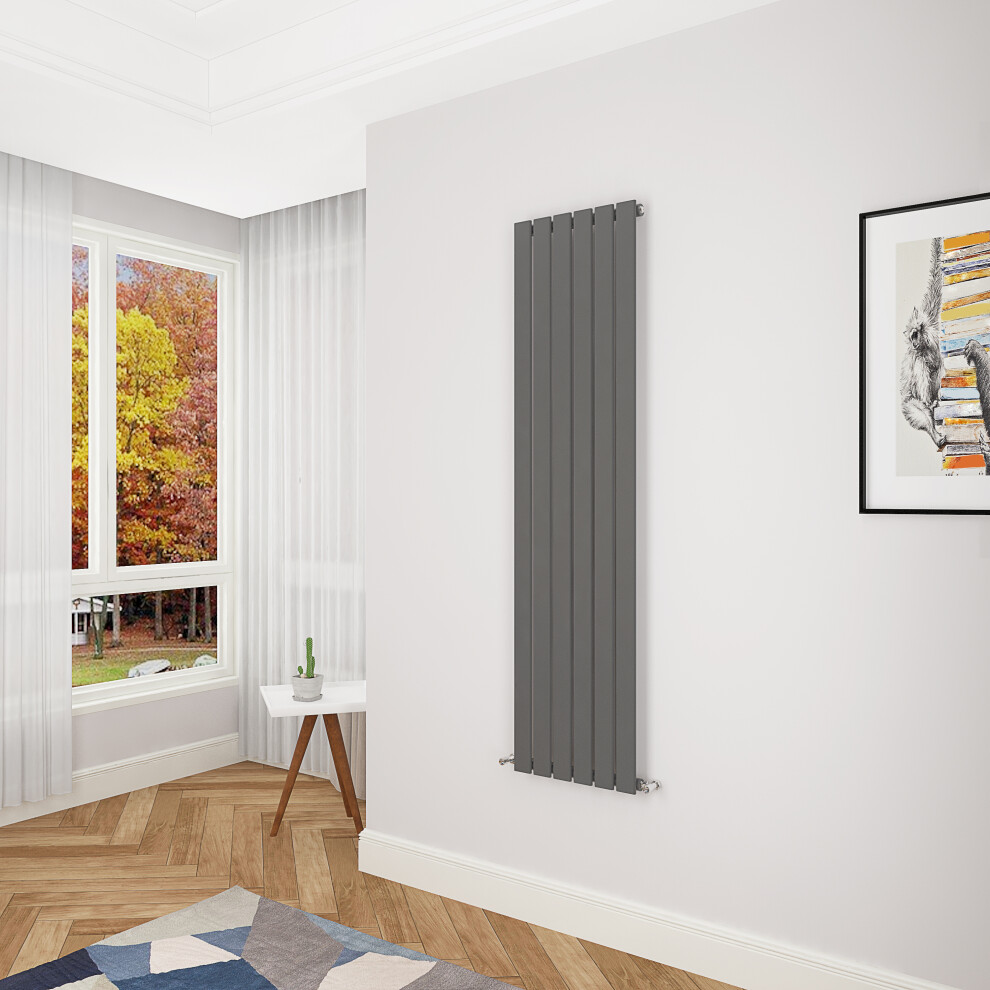 Aica Clearance Sale Flat Panel Radiator Single Anthracite 1600X408mm