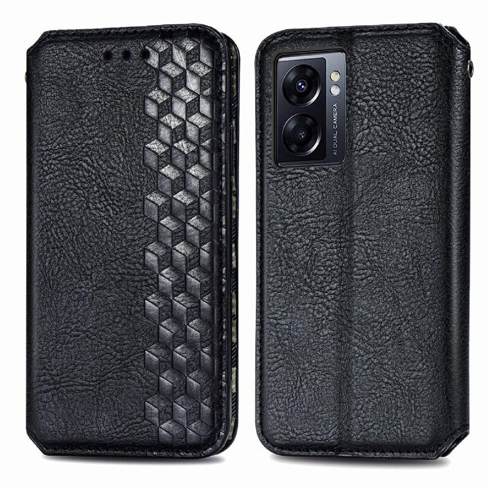 (Black) Case For Oppo A77 Flip Cover Fashion Design Leather Case Wallet Function Exquisite Business Black 764762553494