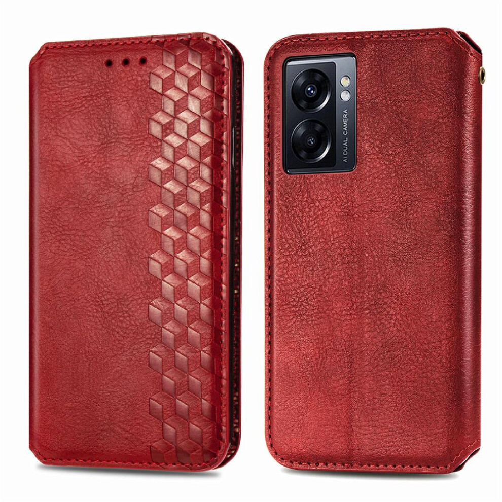 (Red) Case For Oppo A77 Flip Cover Fashion Design Leather Case Wallet Function Exquisite Business Red 764762553548