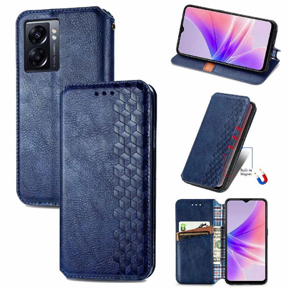 (Blue) Case For Oppo A77 Flip Cover Fashion Design Leather Case Wallet Function Exquisite Business Blue 764762553500