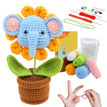 (Elephant) Crochetta Crochet Kit Diy Animal Crochet Kit Crochet Starter Kit For Beginners