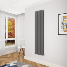 Clearance Sale Flat Panel Radiator Double Anthracite 1800x408mm