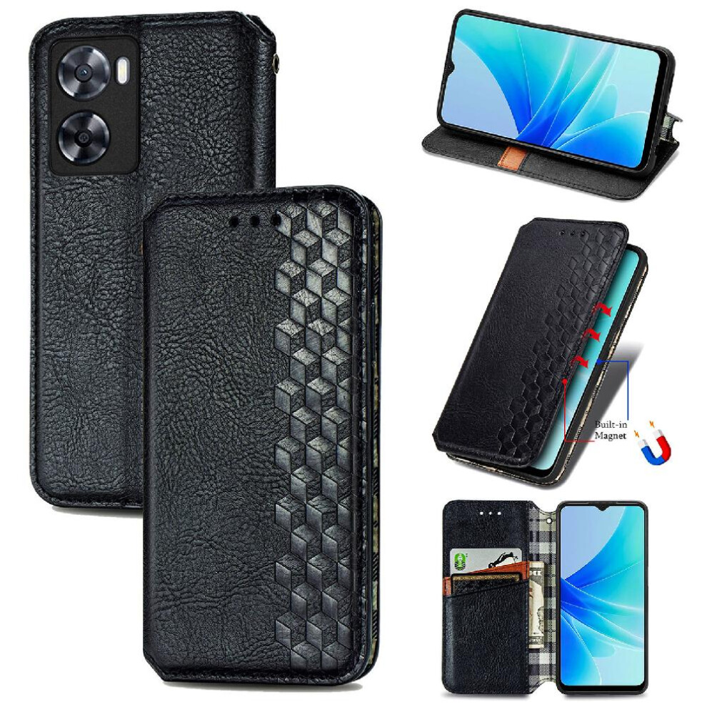 (Black) Case For Oppo A57 4G Wallet Function Leather Case Fashion Design Exquisite Business Flip Cover Black 764762554781