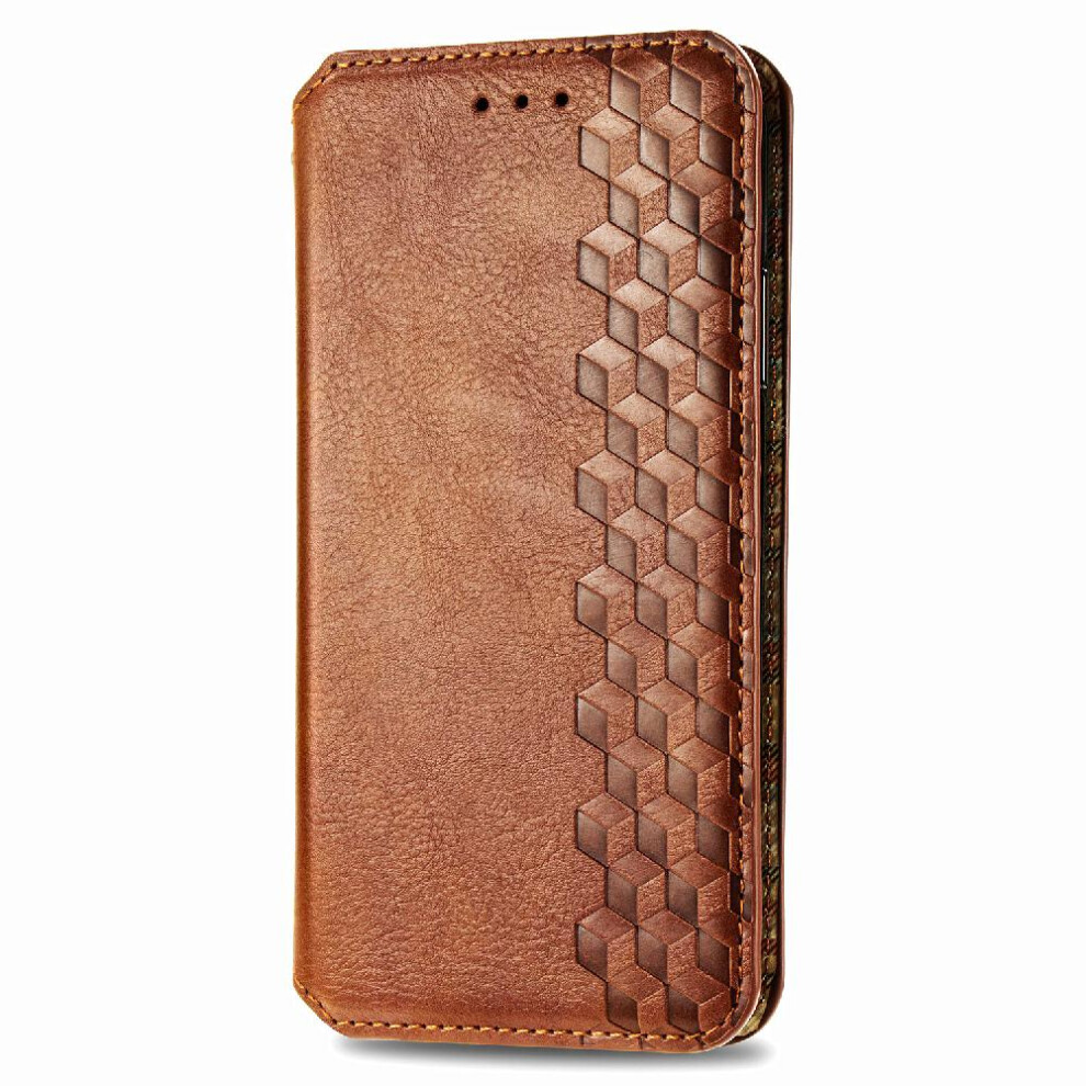Gangxun (Brown) Case For Oppo A53 2020 Exquisite Business Flip Cover Wallet Function Leather Case Fashion Design Brown