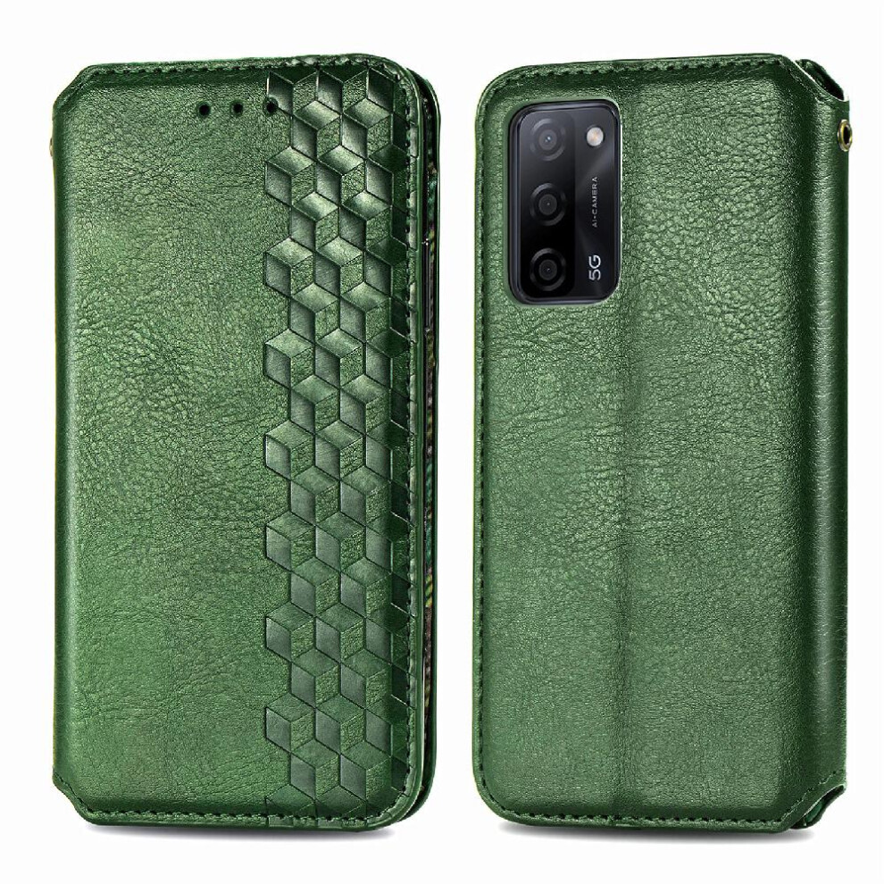 (Green) Case For Oppo A55 5G Flip Cover Fashion Design Leather Case Wallet Function Exquisite Business Green 764762554910
