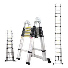 (5M) Multipurpose Telescopic A Frame Ladder with Stabilizer Bar for Home Outdoor Working