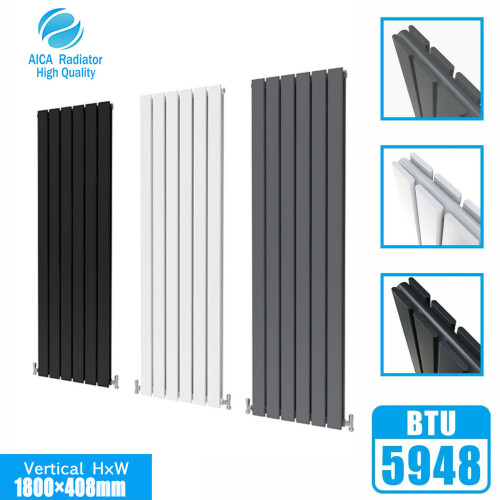 AICA Clearance Sale Flat Panel Radiator Double White 1800x408mm 1