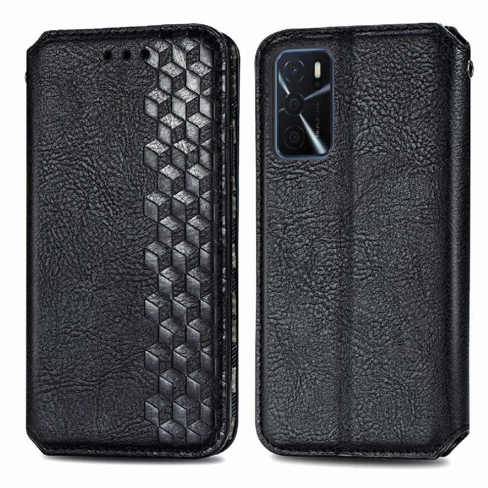 (Black) Case For Oppo A16 Fashion Design Exquisite Business Flip Cover Leather Case Wallet Function Black 764762556129