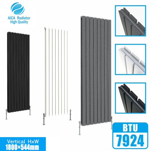 AICA Clearance Sale Flat Panel Radiator Double White 1800x544mm 1