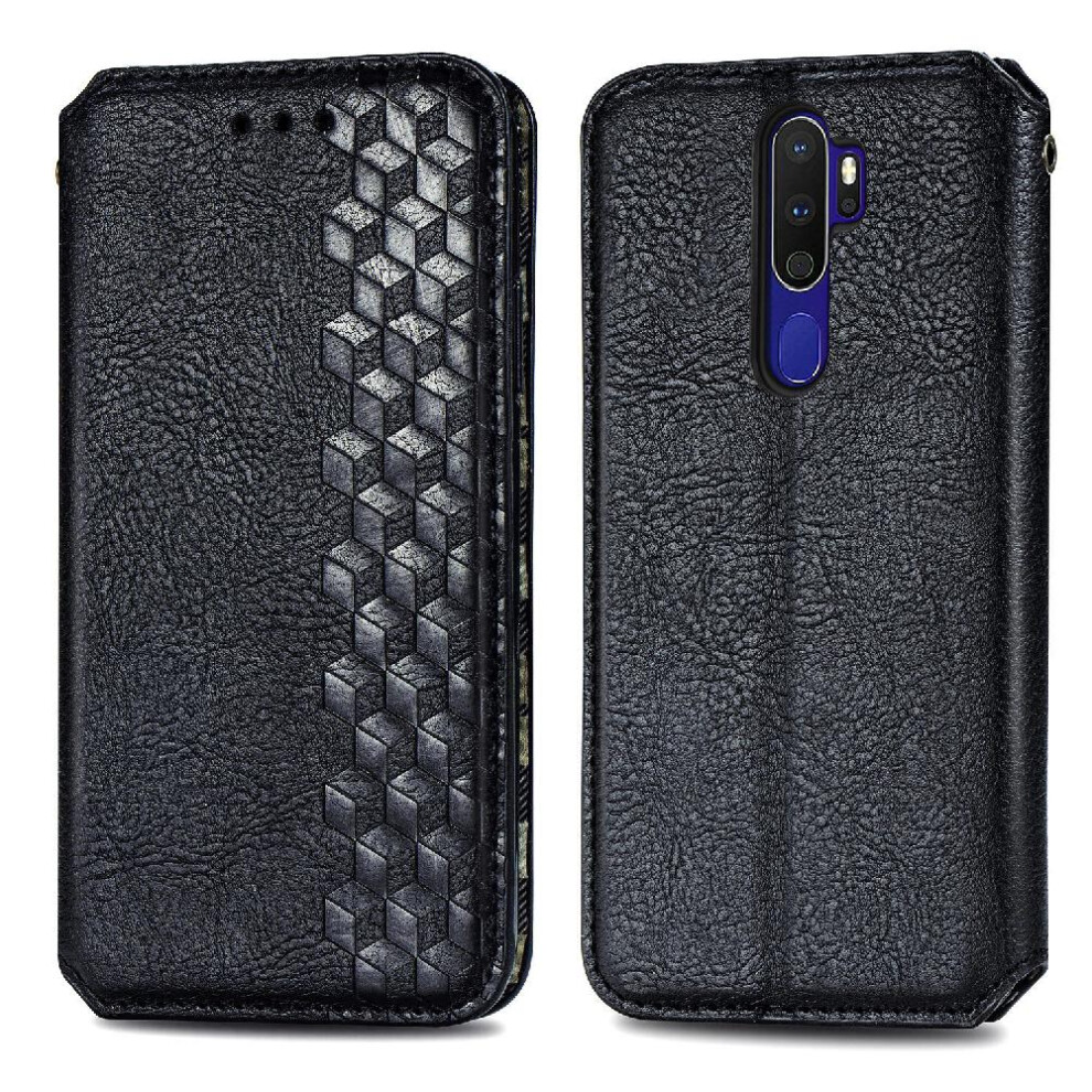 (Black) Case For Oppo A5 2020 Fashion Design Flip Cover Wallet Function Exquisite Business Leather Case Black 764762556495