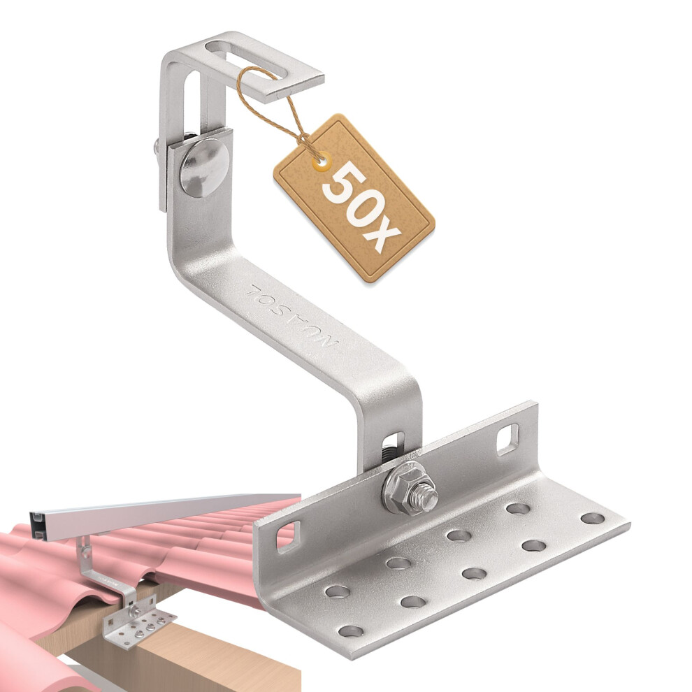 NuaSol -NuaFix 50x A2 roof hooks for photovoltaic solar modules Balcony power plant