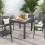 Outsunny Outsunny Extendable Outdoor Dining Table Aluminium Rectangle Patio Table Grey 5