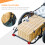 Homcom HOMCOM Bicycle Trailer with Foldable Storage Box and Pneumatic Tyres, Black 4