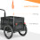 Homcom HOMCOM Bicycle Trailer with Foldable Storage Box and Pneumatic Tyres, Black 5