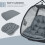 Outsunny Outsunny Double Hanging Egg Chair 2 Seaters Swing Hammock w/ Cushion, Grey 5