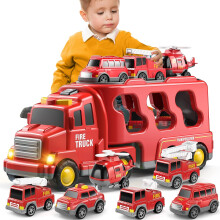Toys for Kids Fire Engine Truck Toy With Light Sound Fire Safety Cars