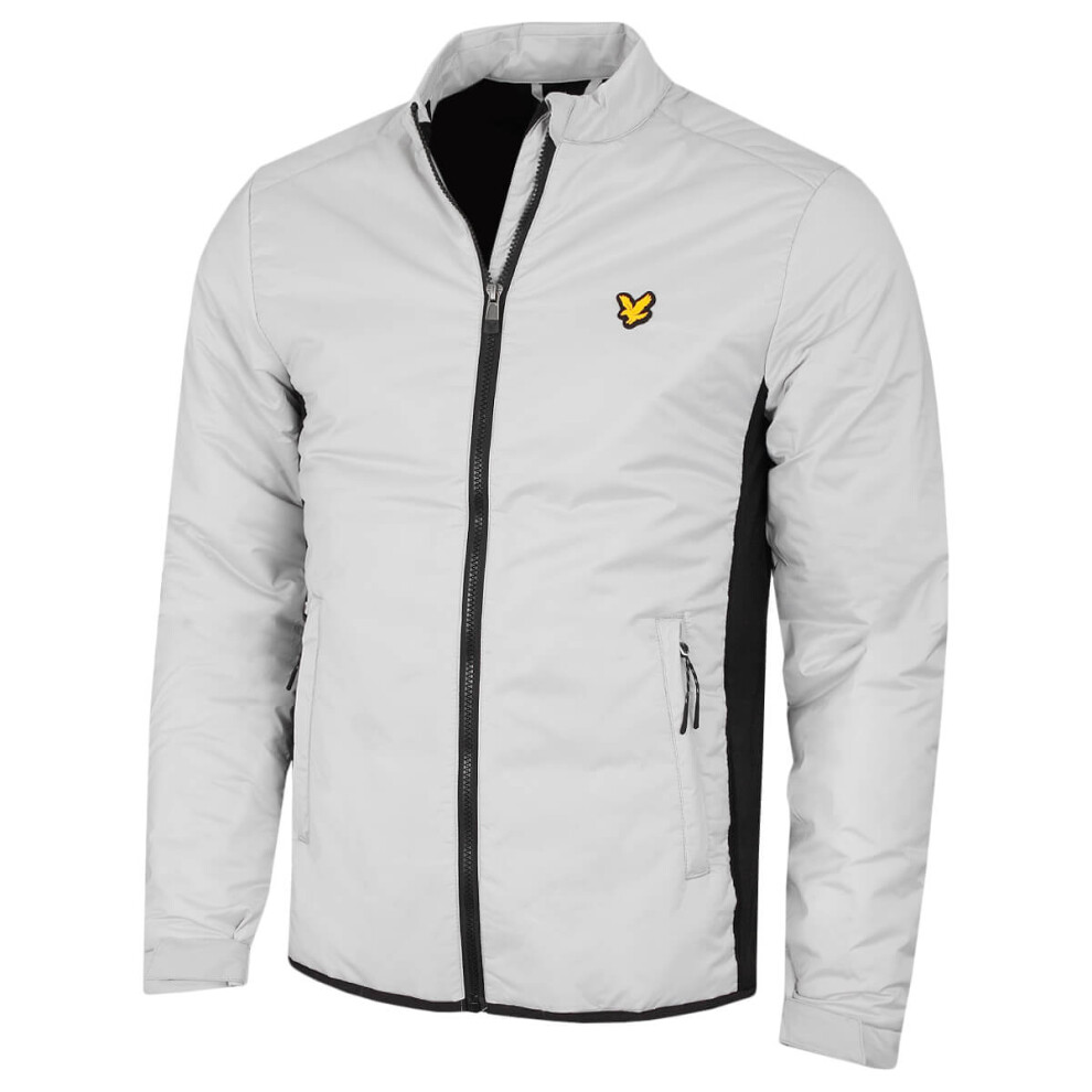 (XL, Pebble) Lyle & Scott Mens Primaloft Water Resistant Adjustable Golf Jacket