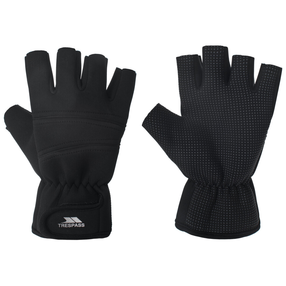 (XS/S, Black) Trespass Adult Fingerless Cycling Gloves Carradale