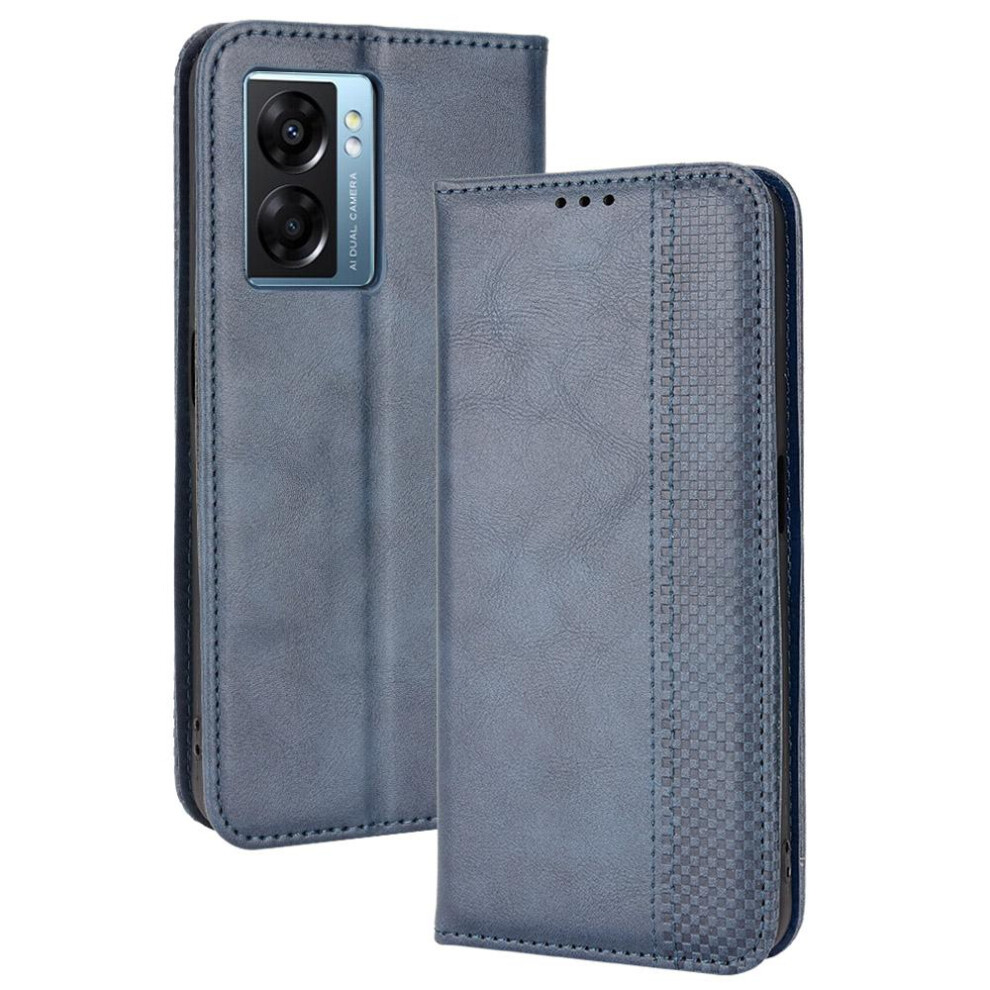 (Blue) Case For Realme Narzo 50 5G Wallet Magnetic Closure Pu Leather Blue 764762558130