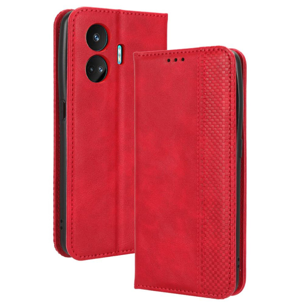 (Red) Case For Realme Gt Neo 5 Se Wallet Pu Leather Magnetic Closure Red 764762558284