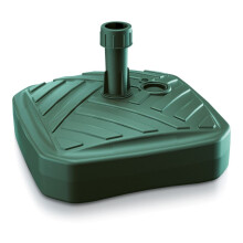 (Square Green) 10/12L Round/Square Plastic Umbrella Parasol Base Stand Garden Sunshade Holder
