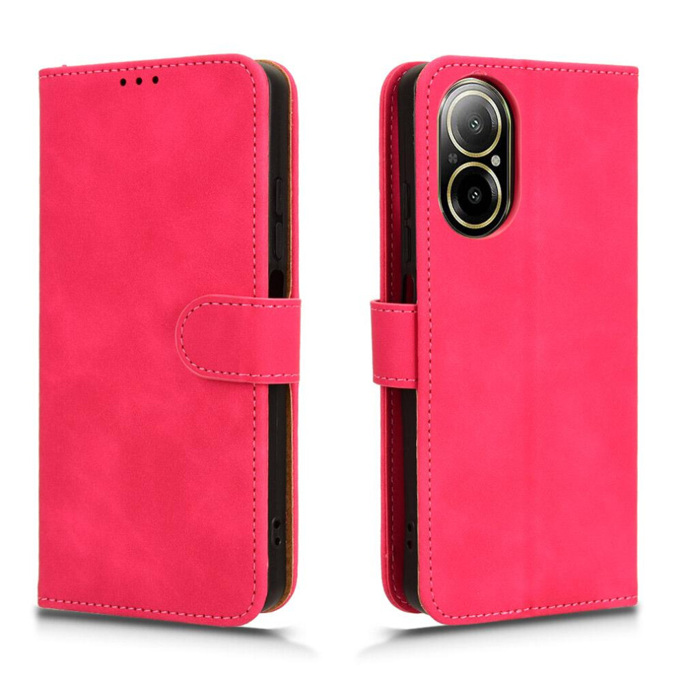 (Red) Case For Oppo Realme C67 4G Full Protection Leather Folio Flip Case Card Insertion Protective Cover With Card Holder Kickstand Red 764762558918