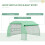 Outsunny Outsunny 3 x 3 x 2 m Polytunnel Greenhouse Pollytunnel Tent Steel Frame Green 5