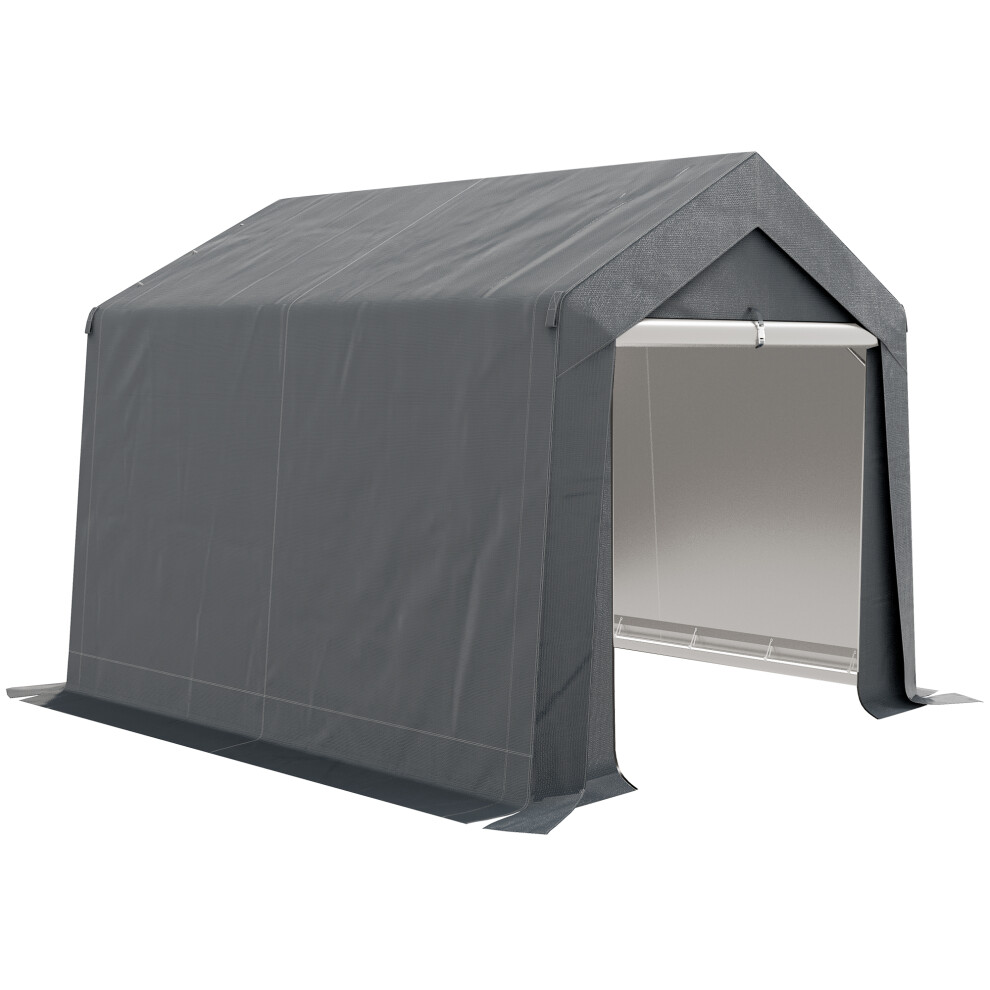 Outsunny 3 x 3(m) Portable Shed, Waterproof and Heavy Duty Dark Grey