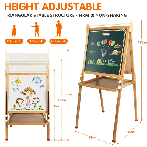 Dripex Bamboo Kids Easel 2