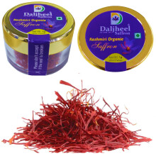 Daljheel Kashmiri Organic Saffron Pure Kesar Keshar Strands 1g Grade A