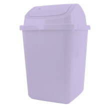 (Purple) Pastel Plastic Swing Top Bin Rubbish Waste Dust Home Kitchen Office Bathroom