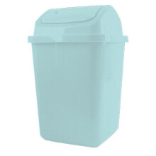 (Green) Pastel Plastic Swing Top Bin Rubbish Waste Dust Home Kitchen Office Bathroom
