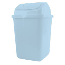 (Blue) Pastel Plastic Swing Top Bin Rubbish Waste Dust Home Kitchen Office Bathroom