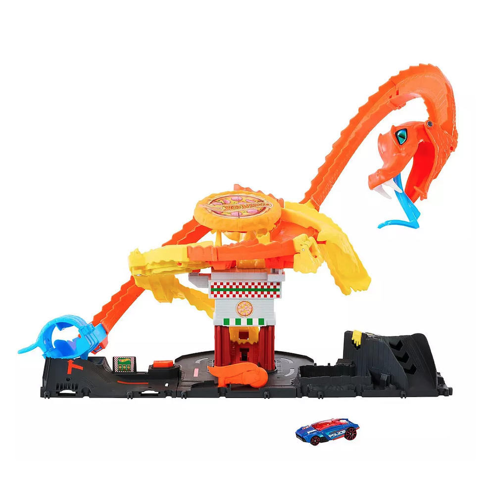 Hot Wheels City Let's Race Netflix Cobra Slam Pizza Attack