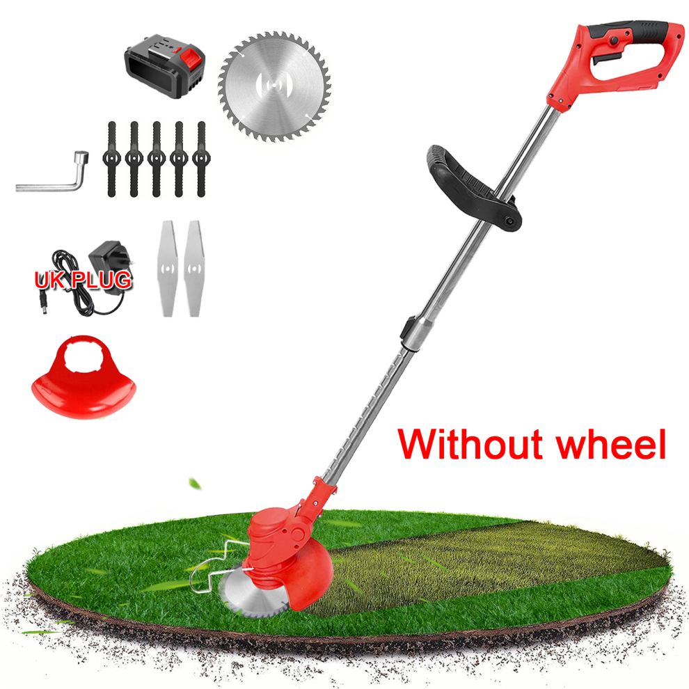 (6 inch without wheel) 24V Cordless Electric Strimmer Grass Trimmer Weed Cutter Garden Edger