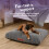 Slumberdown (Light Grey, Medium) Slumberdown Paws for Slumber Sherpa Pet Bed UK Made 3