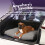 Slumberdown (Light Grey, Medium) Slumberdown Paws for Slumber Sherpa Pet Bed UK Made 7