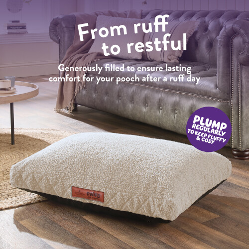 Slumberdown (Biscuit, Medium) Slumberdown Paws for Slumber Sherpa Pet Bed UK Made 2